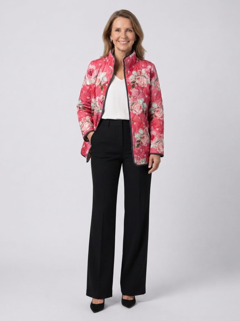 Venlora Mode| Christine Padded Jacket in Powdered Rose