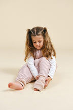 Combinaison de sommeil avec chaussettes - Rayures Navy et Rose - TOG 2.5
