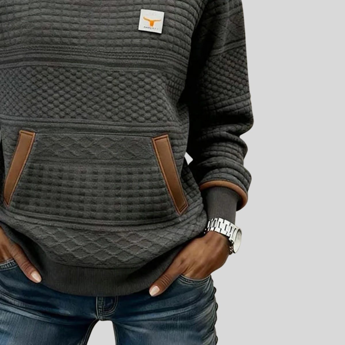 Noelle™ | Sweat-shirt à col rond en couleur bloc