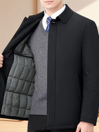 LAURENT MONACO | VESTE À COL À REVERS ET FERMETURE ÉCLAIR POUR HOMMES