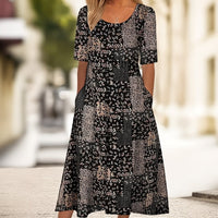 Robe Vintage à Motif Floral