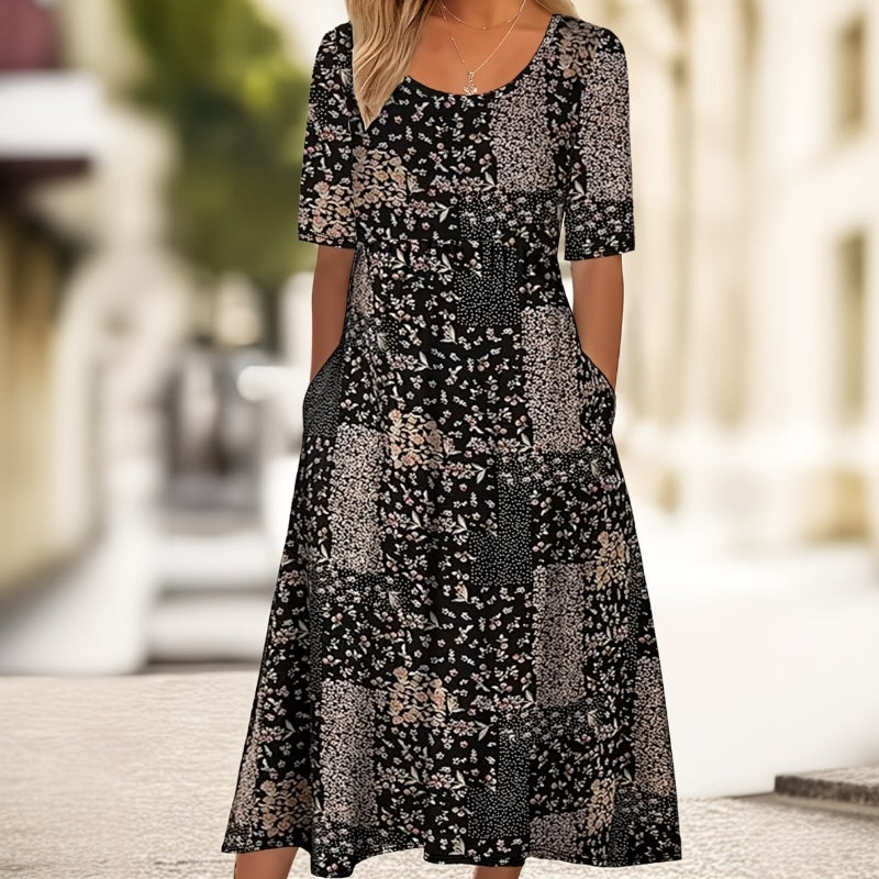 Robe Vintage à Motif Floral