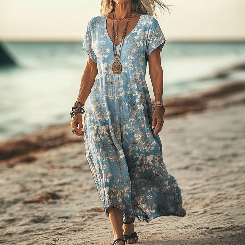 Robe Détente avec Motif Floral