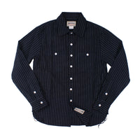 Chemise à rayures verticales pour homme - Manches longues, style décontracté, idéale pour le travail