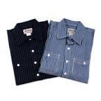 Chemise à rayures verticales pour homme - Manches longues, style décontracté, idéale pour le travail
