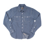 Chemise à rayures verticales pour homme - Manches longues, style décontracté, idéale pour le travail