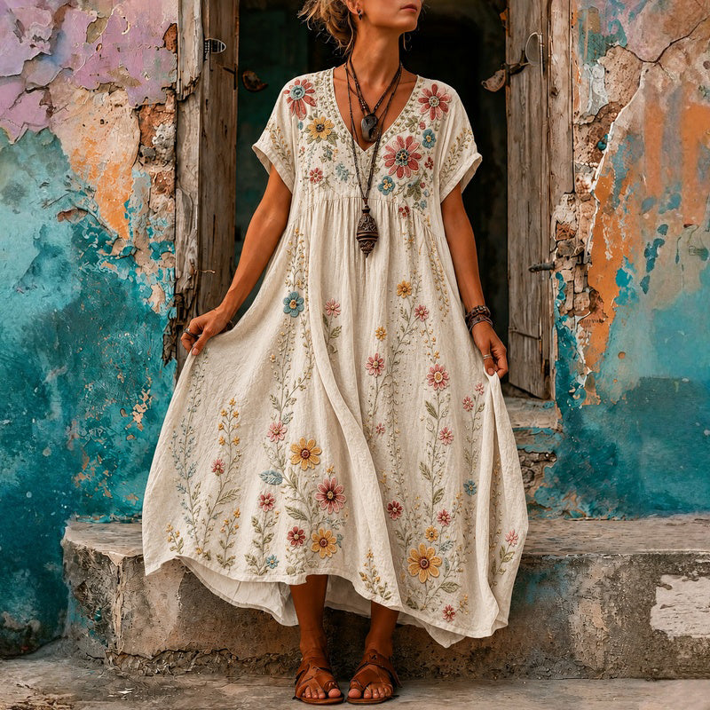 Robe Casual à Motif Floral