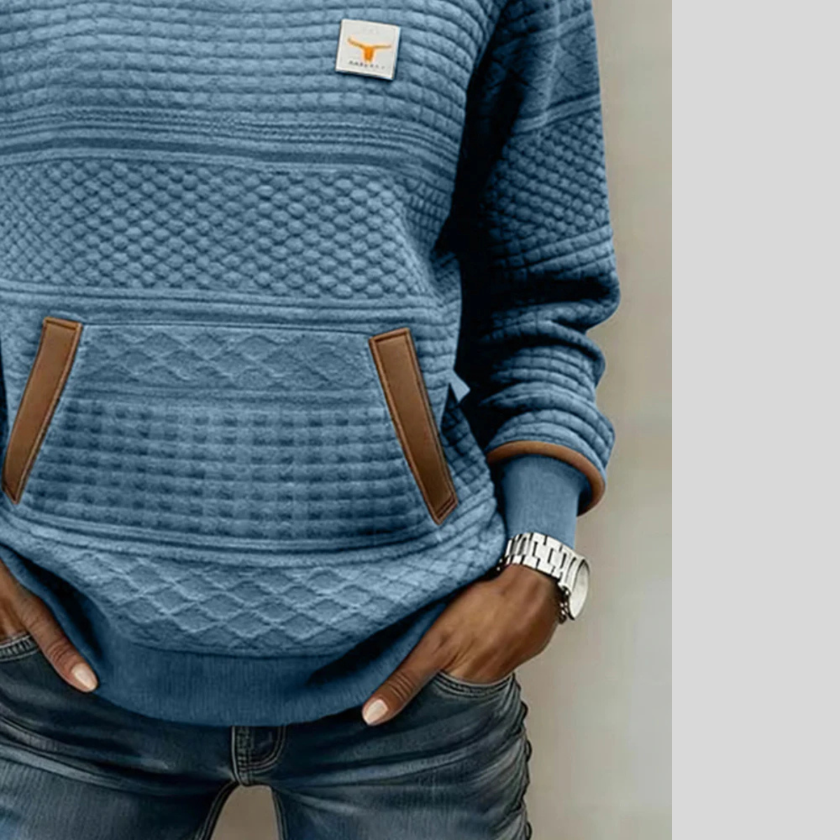 Noelle™ | Sweat-shirt à col rond en couleur bloc