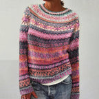Venlora Mode | Pull Maille Chinée Rose Élina
