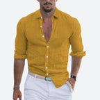 Rogelio | Chemise pour homme à col rabattu avec coupe décontractée pour l'été