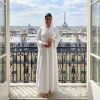 Elegant White Abaya