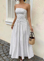 Maxi Robe d'Été à Pois