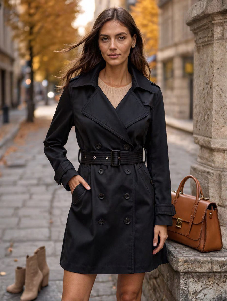 Élégant Trench d'Automne