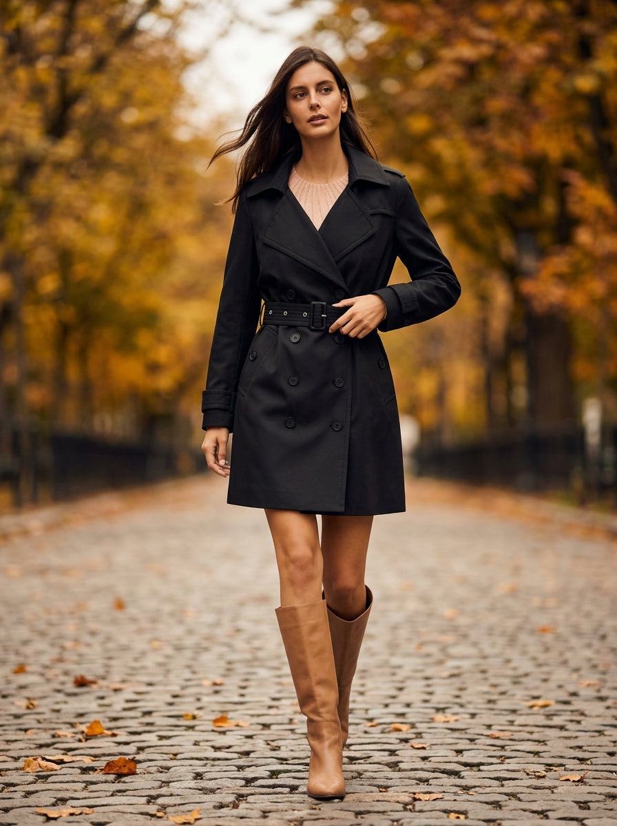 Élégant Trench d'Automne