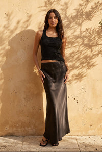 Maxi Satin Skirt