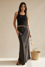 Maxi Satin Skirt