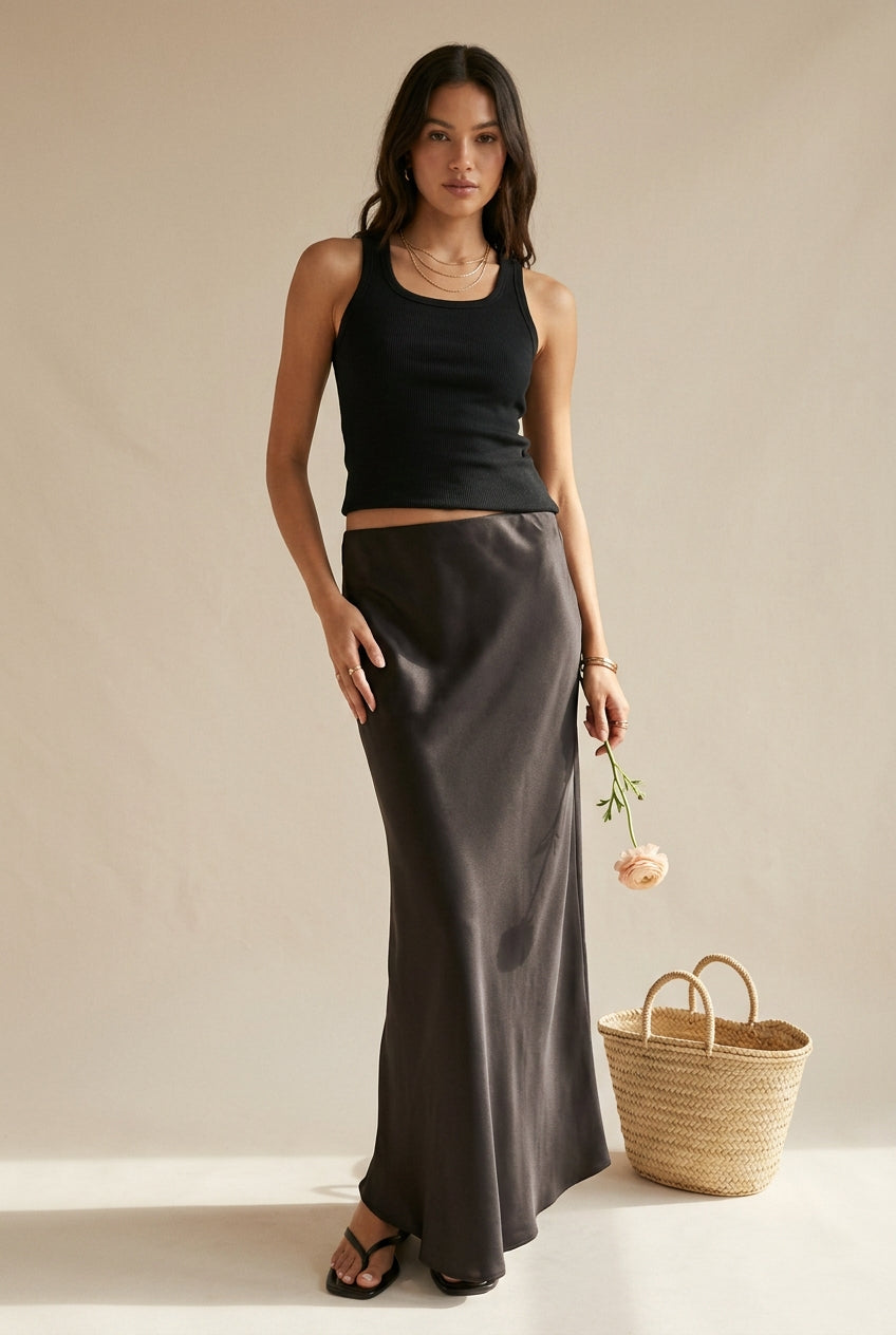 Maxi Satin Skirt