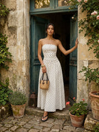 Maxi Robe d'Été à Pois