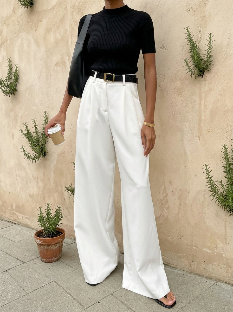 Pantalons Amples Sans Ceinture