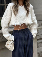 Pantalons Rayés Amples