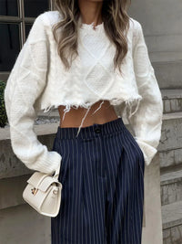 Pantalons Rayés Amples