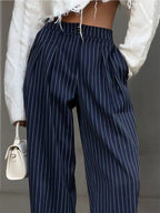 Pantalons Rayés Amples