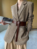 Chic Blazer avec Ceinture