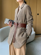Chic Blazer avec Ceinture