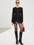 Blazer avec Boutons en Métal