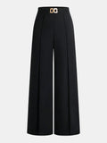 Élégants Pantalons avec Ceinture Métallique