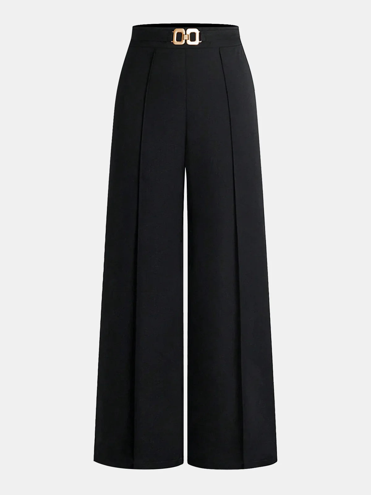 Élégants Pantalons avec Ceinture Métallique