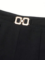 Élégants Pantalons avec Ceinture Métallique
