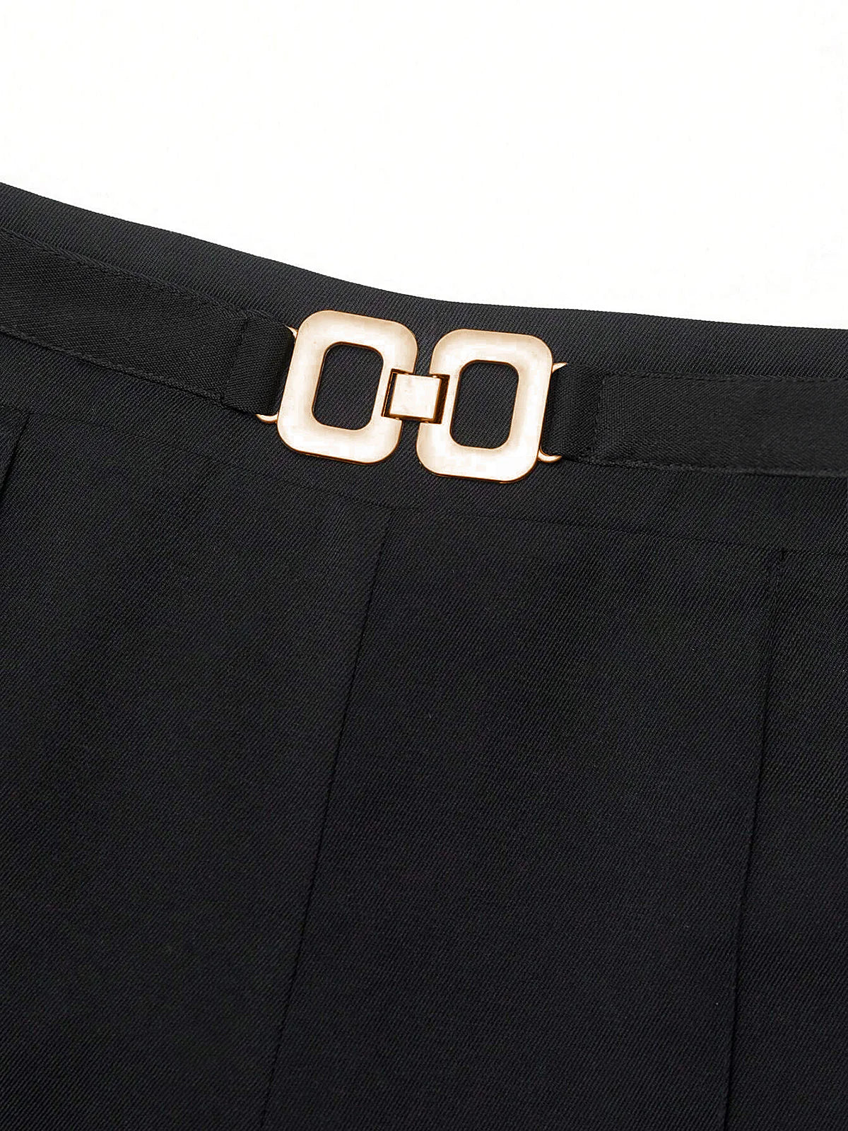 Élégants Pantalons avec Ceinture Métallique