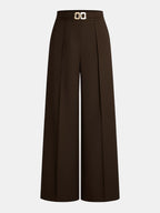 Élégants Pantalons avec Ceinture Métallique