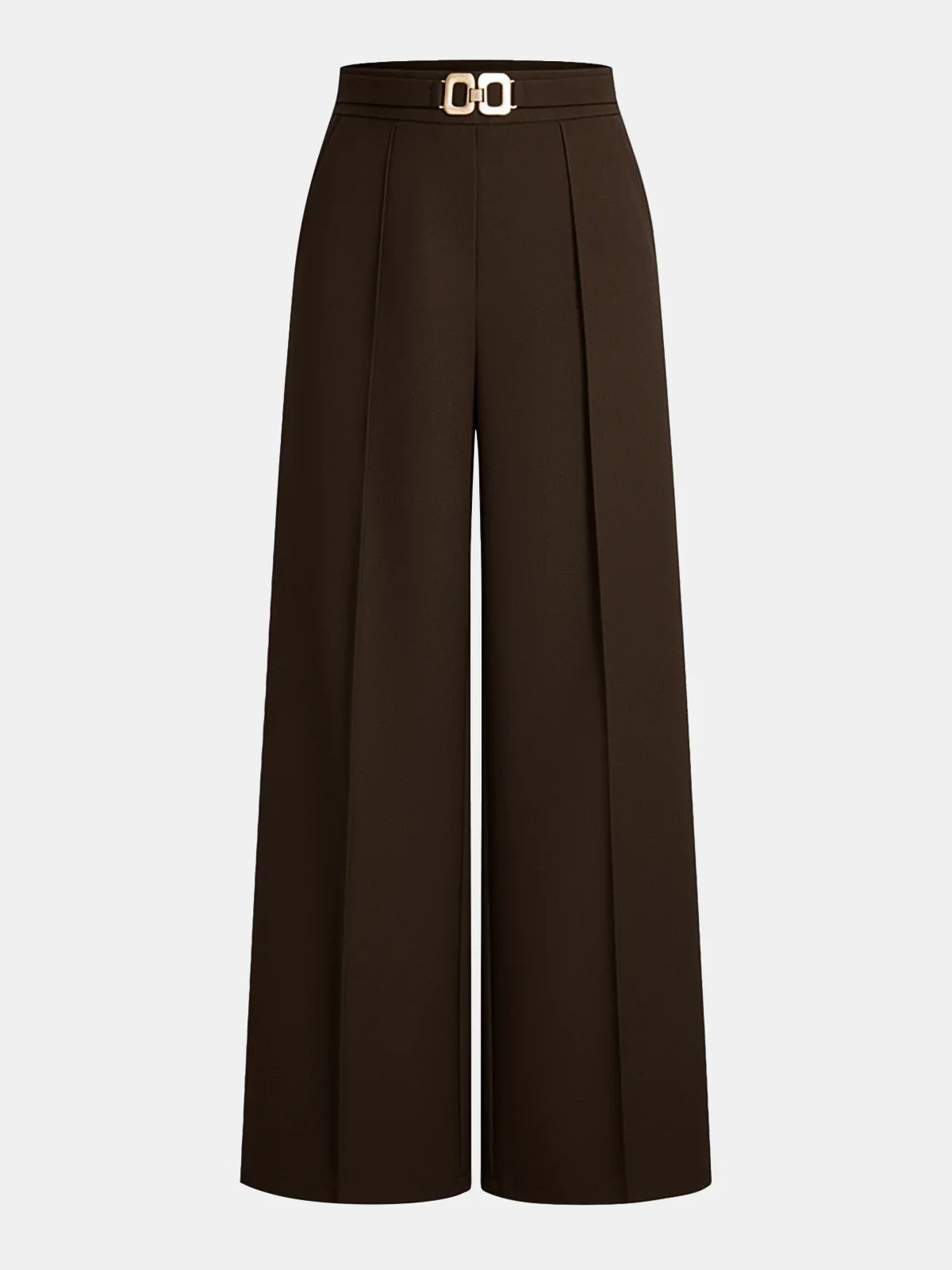 Élégants Pantalons avec Ceinture Métallique