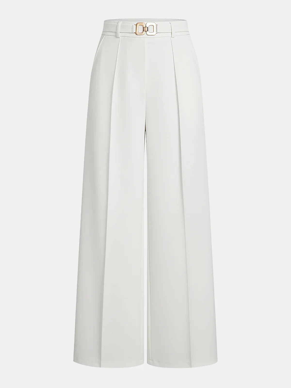 Élégants Pantalons avec Ceinture Métallique