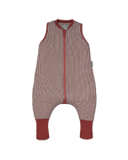 Combinaison de sommeil avec chaussettes - Rayures Bourgogne - TOG 2.5