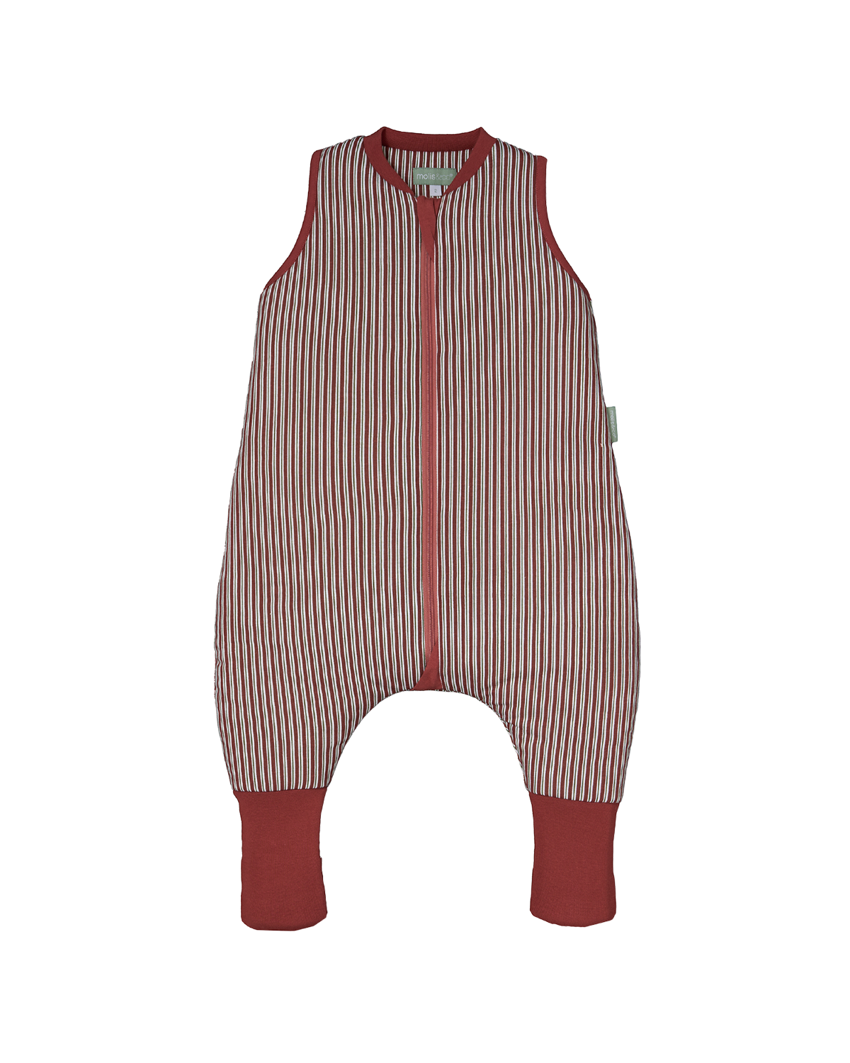 Combinaison de sommeil avec chaussettes - Rayures Bourgogne - TOG 2.5