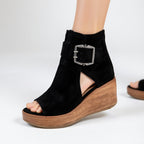 Orélisse™ — Bottines compensées ouvertes style moderne