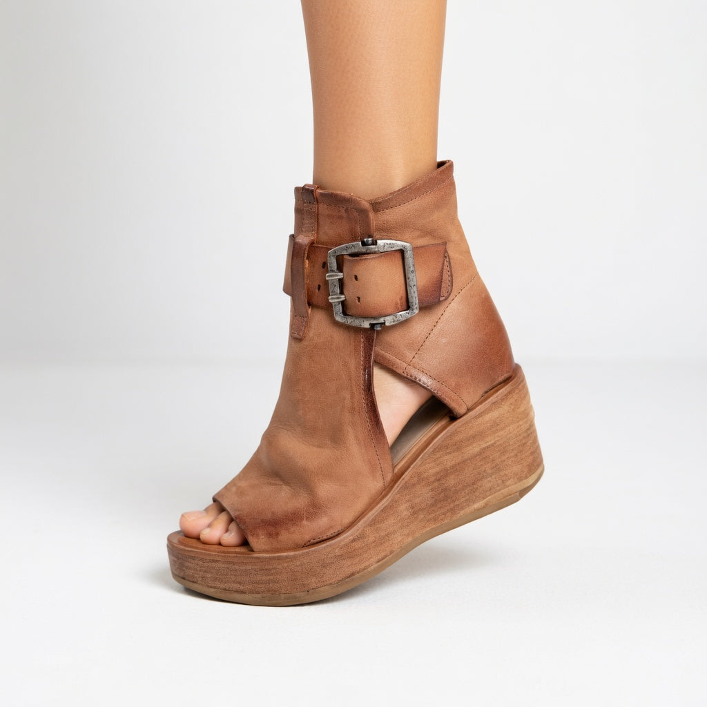 Orélisse™ — Bottines compensées ouvertes style moderne