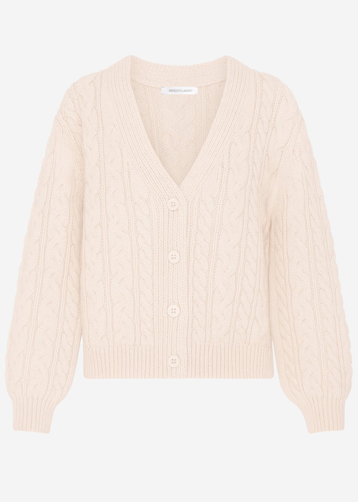 Gilet en tricot avec motif en torsades - greige