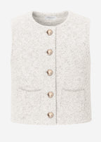 Gilet en bouclé avec poches - greige