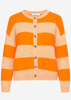 Cardigan à rayures - orange
