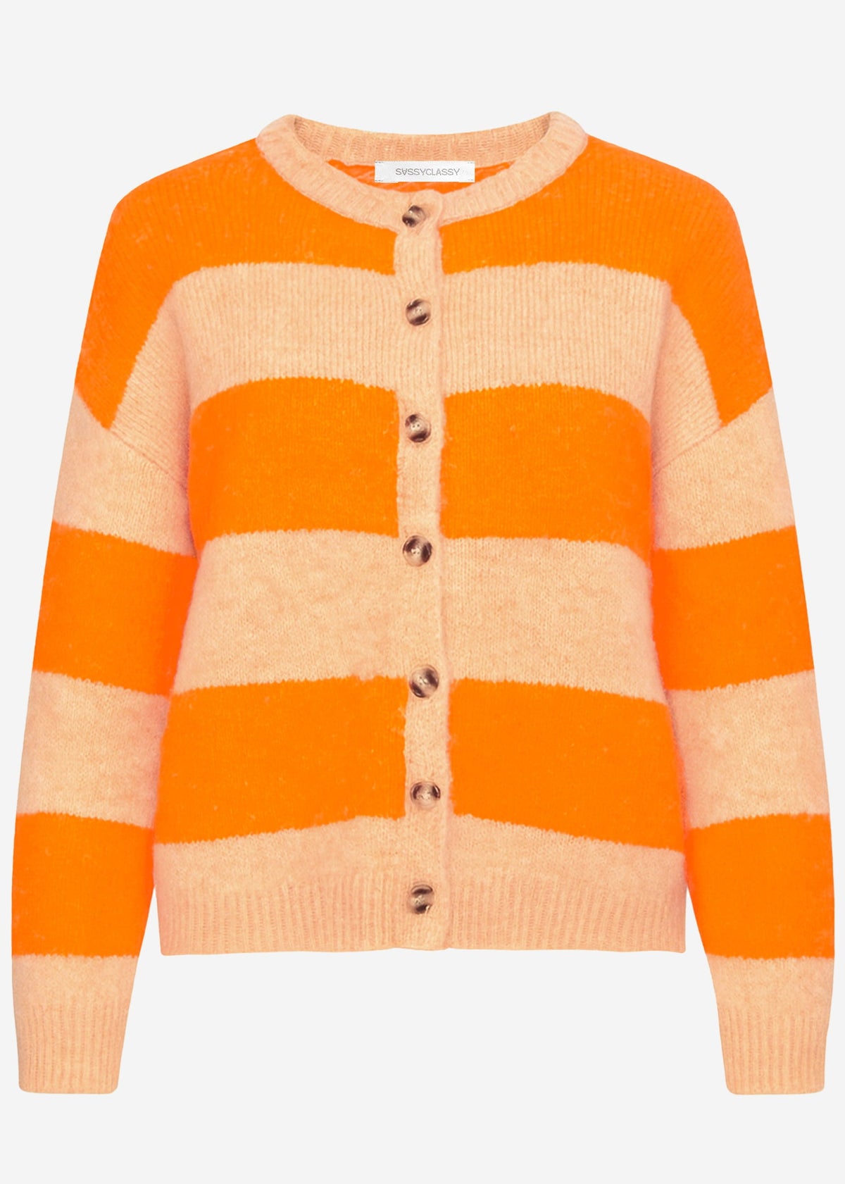 Cardigan à rayures - orange