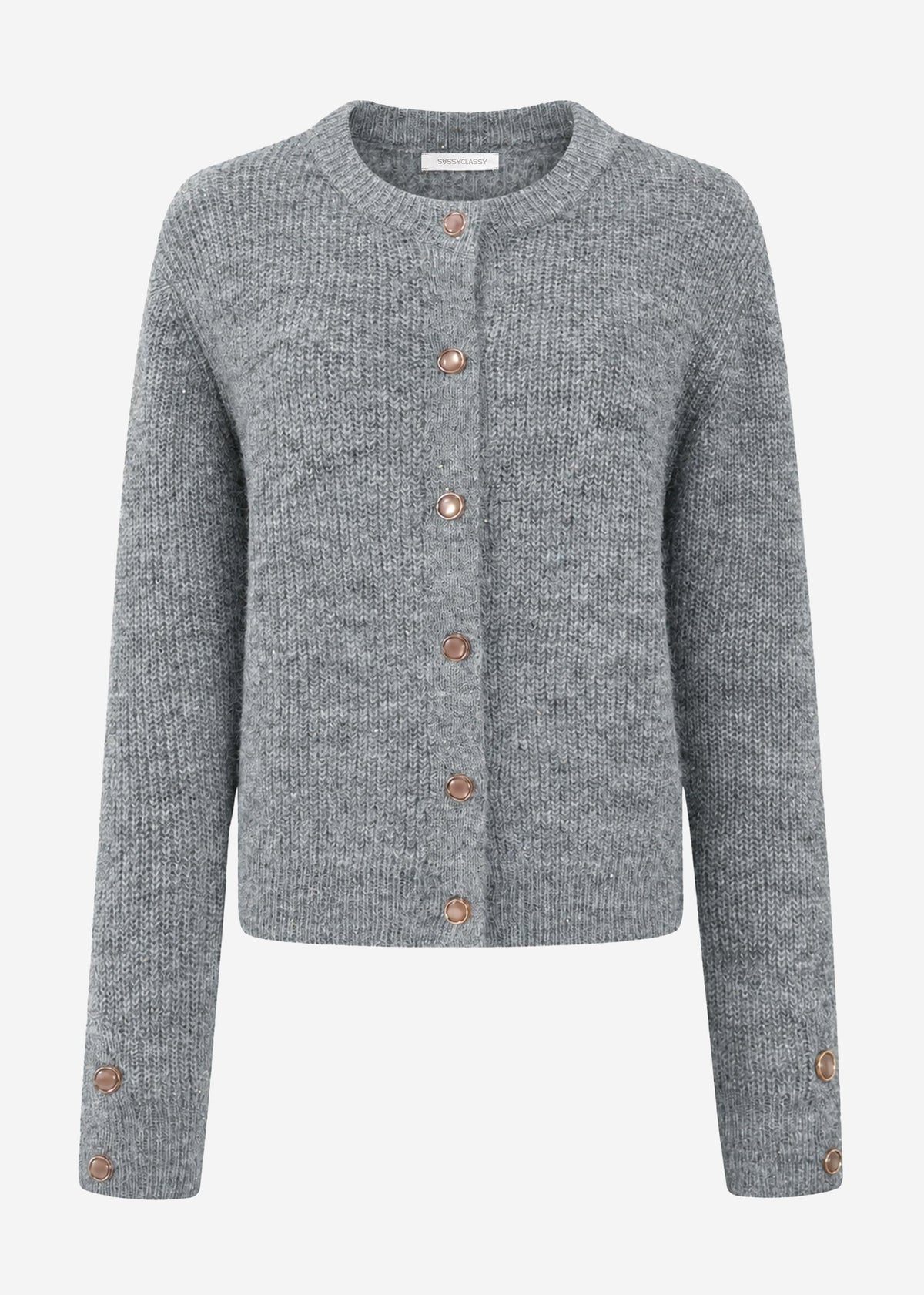 Cardigan avec Paillettes et Lurex - gris