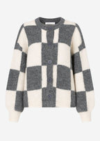 Cardigan à motif écossais - gris