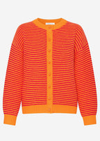 Cardigan rayé - orange