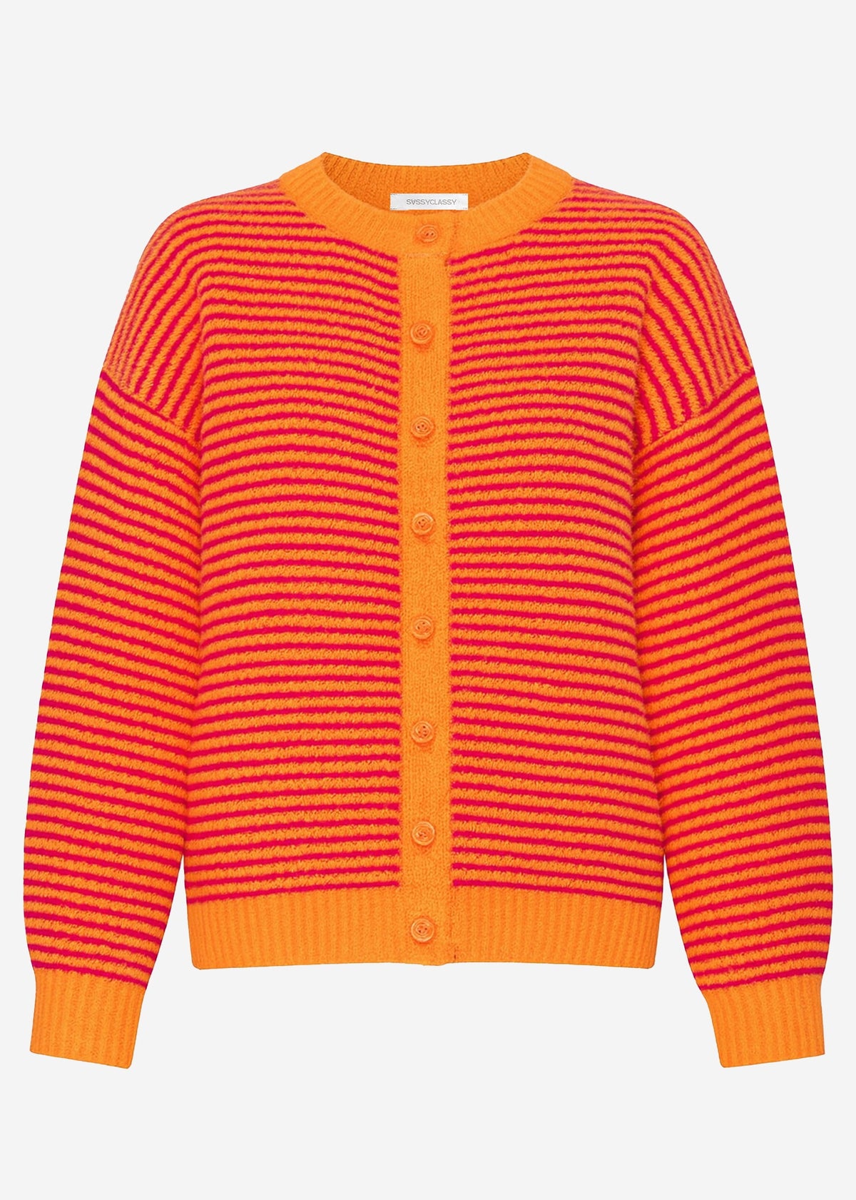 Cardigan rayé - orange
