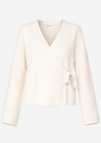 Cardigan enveloppant - blanc cassé