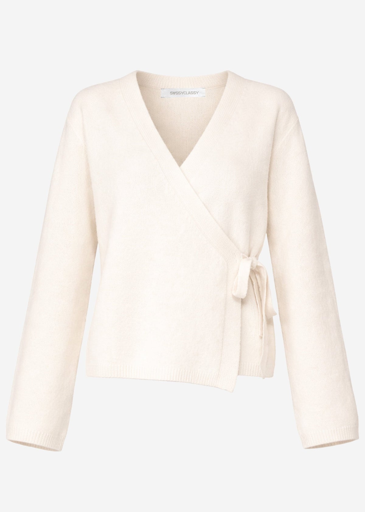 Cardigan enveloppant - blanc cassé